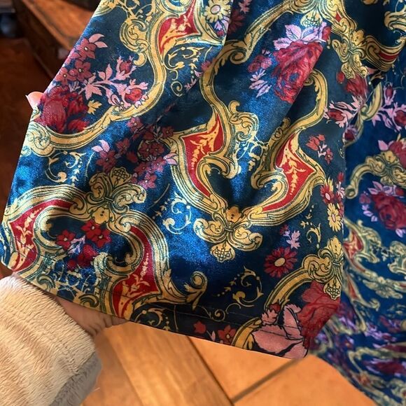 ModCloth Velvet Floral Longline Duster, size L/XL - Picture 5 of 12